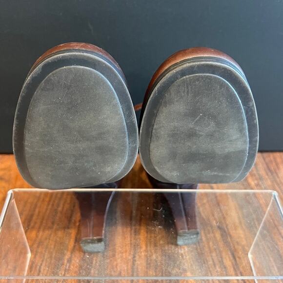 Etienne Aigner Brown Leather Eyelet Detail Nadine Mary Jane 8.5 - Picture 9 of 15